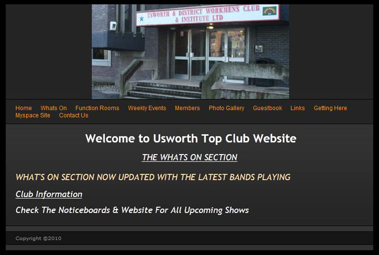 The Website for the Usworth Top Club where the Usworth Colliery Memorial is located.