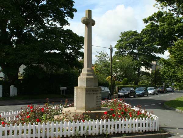 The War Memorial for Wolviston, located on the Village Green.