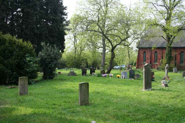 Part of Yarm Cemetery. William Daniel's grave is on the left.