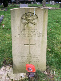 Private Harold Johnson. 23547. 