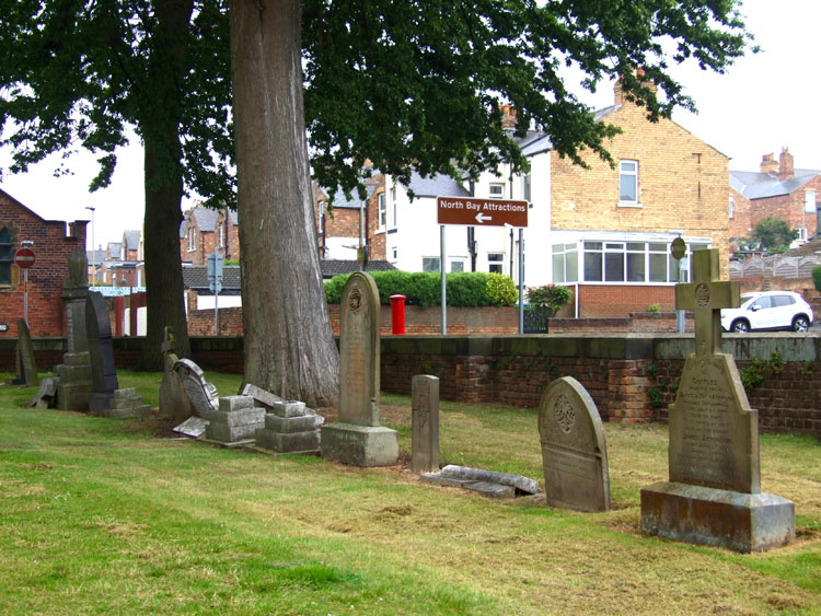 Headstones for Pte Boyes (Centre) in Scarborough (Manor Road) Cemetery