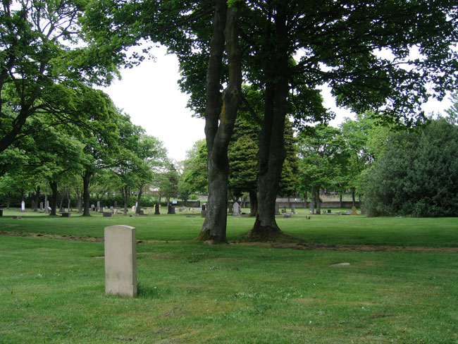 Private Bunce's grave in Stanley (Harelaw) Cemetery