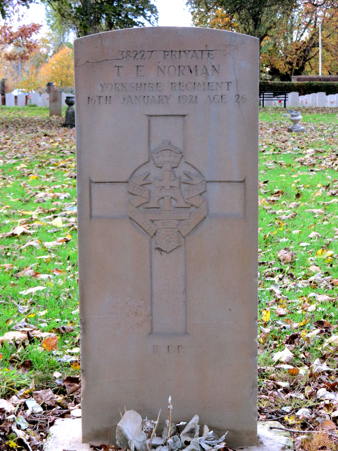 The Yorkshire Regiment War Graves, Thornaby Cemetery