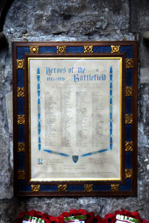 The First World War Roll of Honour in Hexham Abbey