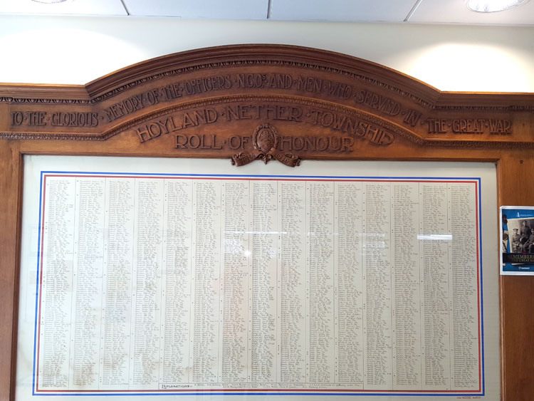 The War Memorial for Hoyland Nether (Barnsley)