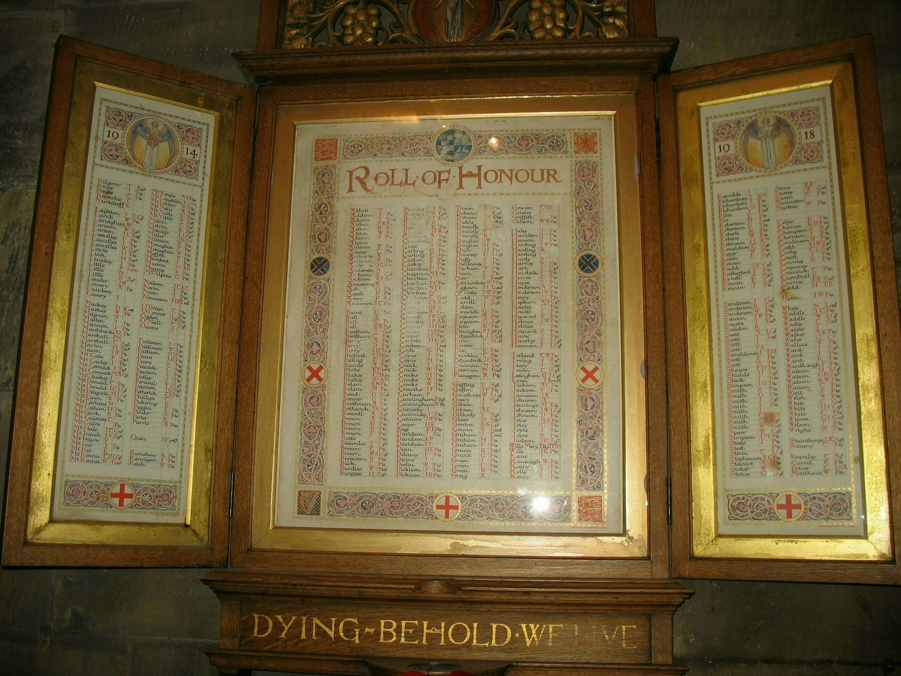 Jarrow Window The Yorkshire Regiment, Local War Memorials