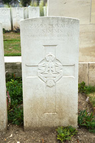 Private John Simms. 23593. 