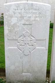 Corporal W Frederick Chicken. 16416.