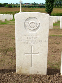 Private Joseph Ward. 34708. 