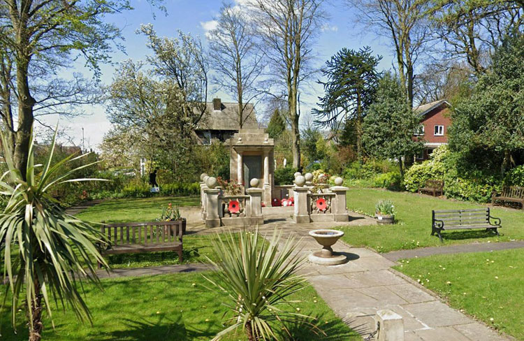 The War Memorial for Adlington (Lancashire) in the memorial Garden