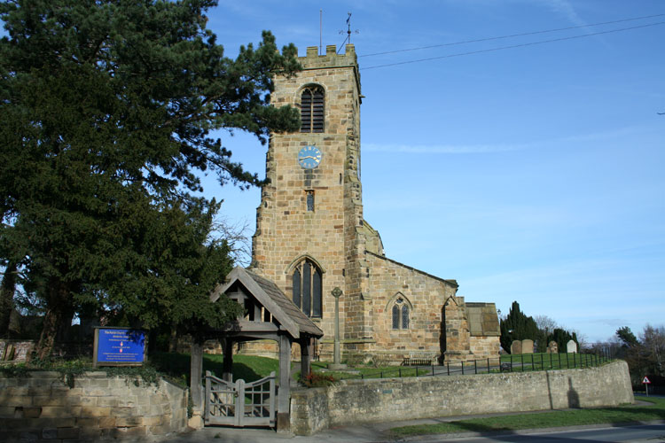 The Church of St. Helen at Ainderby Steeple.