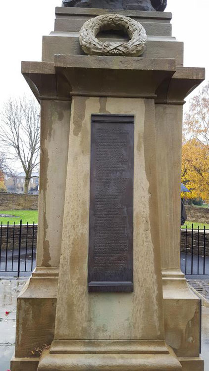 WW1 Commemorations on the Allerton and Daisy Hill War Memorial, Names "H" - "W"