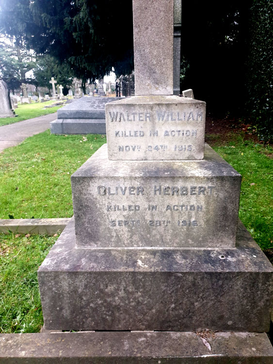 The two Officers of the Yorkshire Regiment commemorated on the Ball family grave