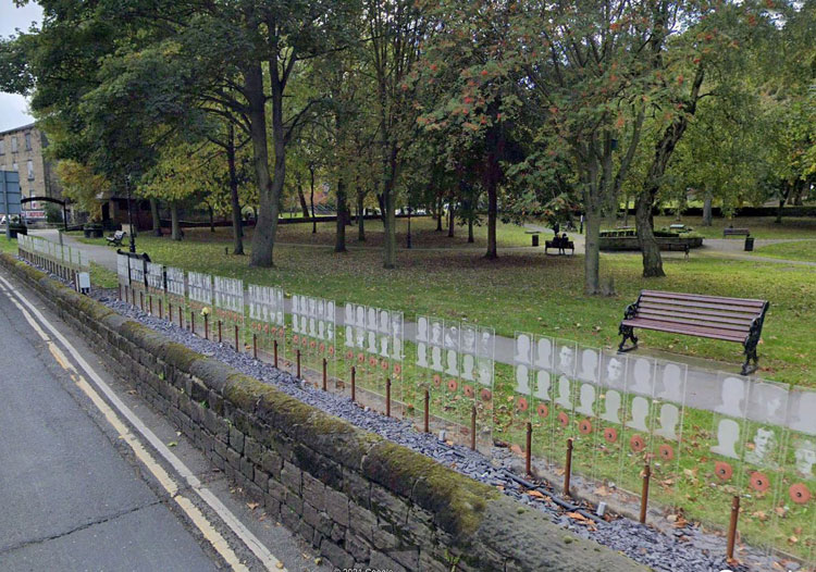 Barnsley Somme Centenary Artwork by the Peace Park, Barnsley