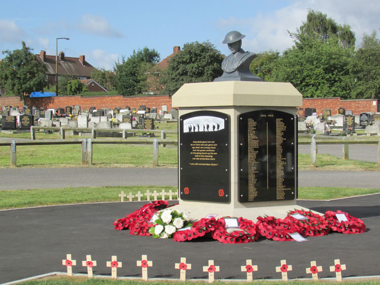 The War Memorial in Bolton Cemetery (Bolton-upon-Dearne)