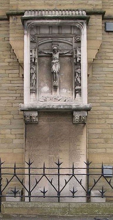 The First World War Memorial outside St. Patrick's RC Church, Bradford - 1