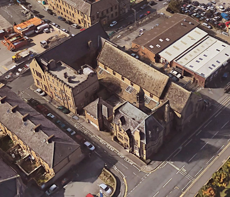 St. Patrick's RC Church, Bradford (the Presbytery is in the front, the Church behind that)