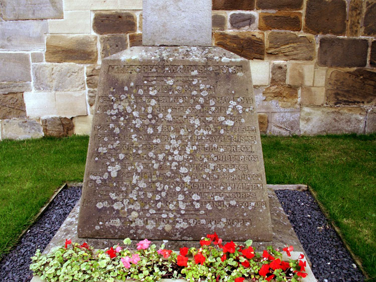 The War Memorial, outside St. Lambert's Church, Burneston.(2)