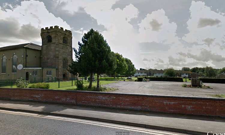 The War Memorial for Burslem (Staffs) - positioned to the West of St. John's Community Church