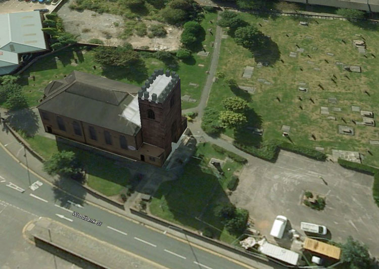 The War Memorial for Burslem (Staffs) - positioned to the West of St. John's Community Church
