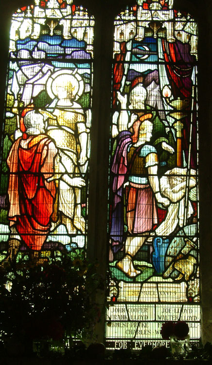 The Stained Glass Window in St. Mary's Church, Burstall, Commemorating Those Who Lost Their Lives in the First World War