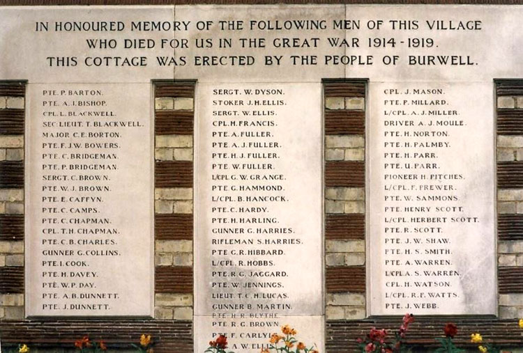 The  War Memorial for Burwell