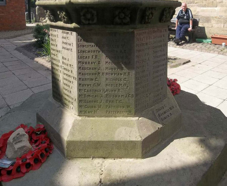 The Name of Private Long on the Byker War Memorial