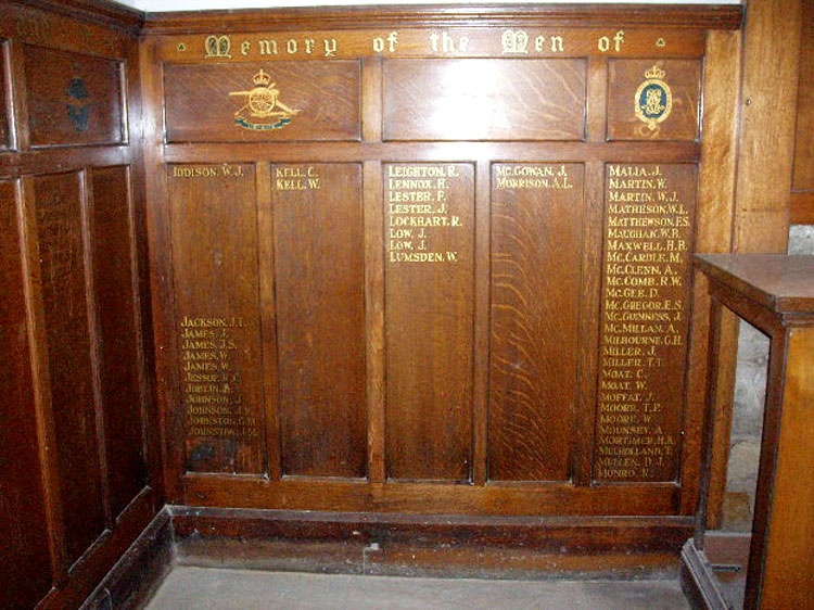 The First World War Memorial Plaque in St. Michael's Church, Byker (Newcastle on Tyne) - 02
