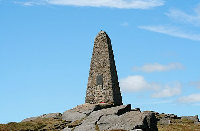 The War Memorial for Rylstone Parish on the Crags above Cracoe