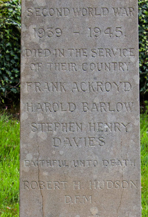 The Second World War Commemorations on the Crakehall War Memorial