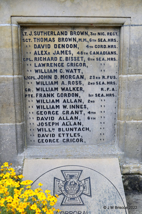 First World War Commemorations and the Paviour for Corporal William Anderso, VC, on the Dallas War Memorial