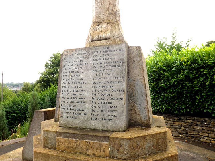 The First World War Names ("A" - "E") Commemorated on the Daventry War Memorial