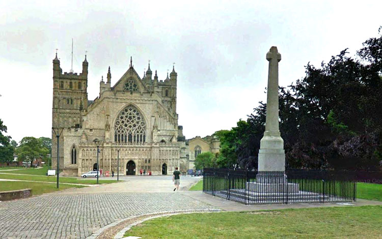 The Devon War Memorial, in front of Exeter Cathedral