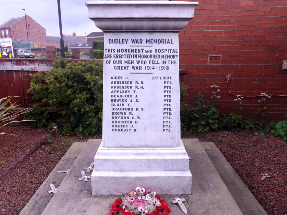 The Commemoration on the Dudley War Memorial