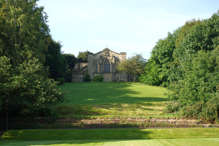 The Durham School Chapel from the main school buildings