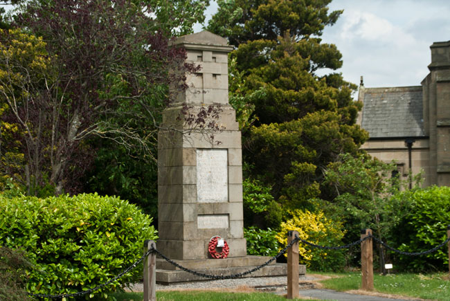 The War Memorial at East Witton, outside St. John's Church