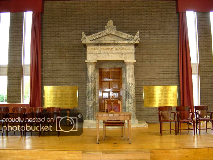 The Entrance Porch and First World War Memorial in the Assembly Hall of the Royal High School, Edinburgh