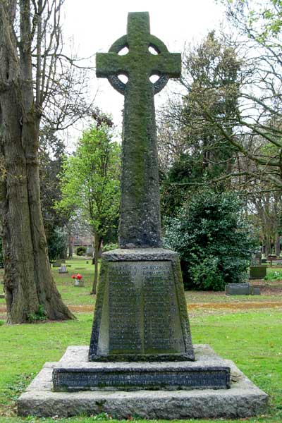 The War Memorial in Eston Cemetery