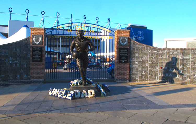 The Memorial Plaques Beside the Gates to the Park End Stand of Everton Football Club