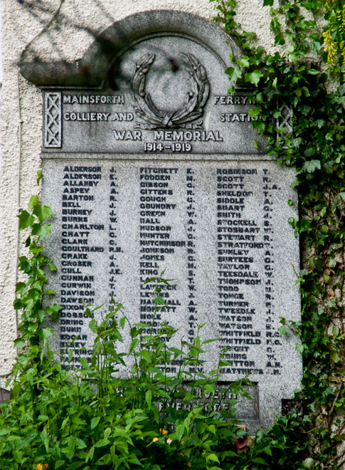 The War Memorial for Mainsforth Colliery and Ferryhill Station(County Durham)