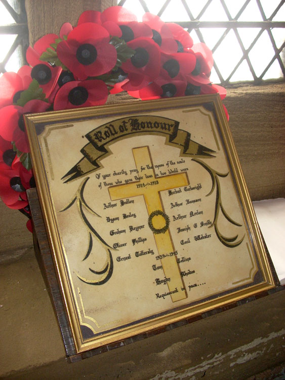 The Roll of Honour in the Church of St. James the Great, Flockton