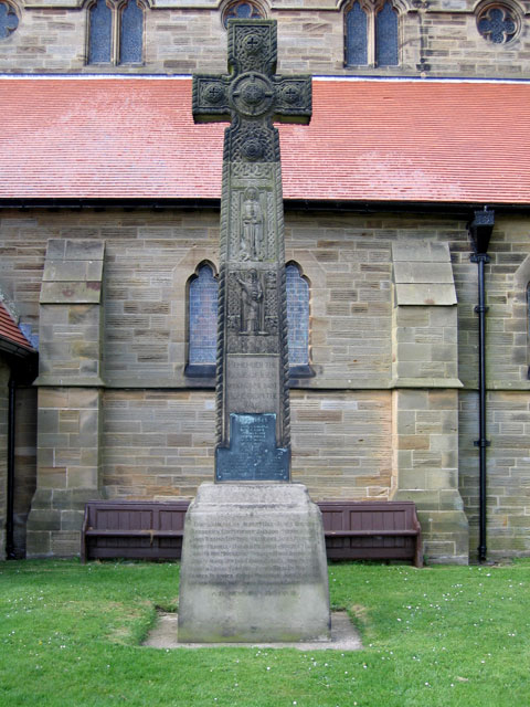 The Memorial Cross outside the Parish Church of St. Stephen, Fylingdales (Robin Hood's Bay)