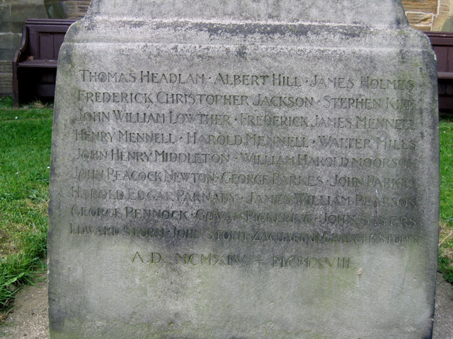 The Memorial Cross outside the Parish Church of St. Stephen, Fylingdales (Robin Hood's Bay)