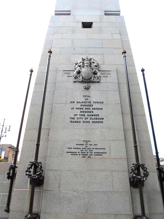 The Dedication on the Glasgow Cenotaph