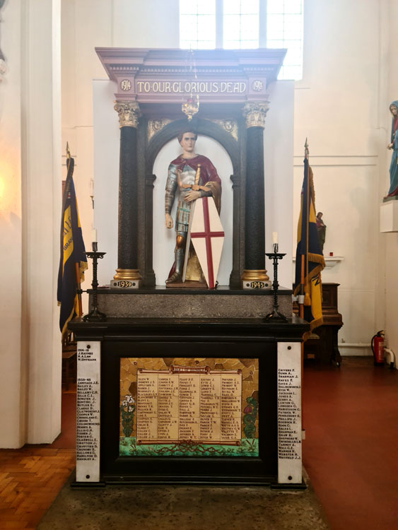 The War Memorial Altar in the Church of St. James and St. Mary Magdalene, Goldthorpe (Barnsley)