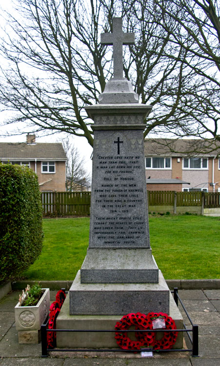 The War Memorial in Haswell, Co. Durham.