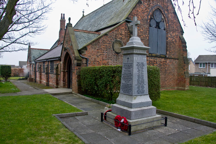 The Haswell War Memorial Beside the Parish Church of St. Paul.