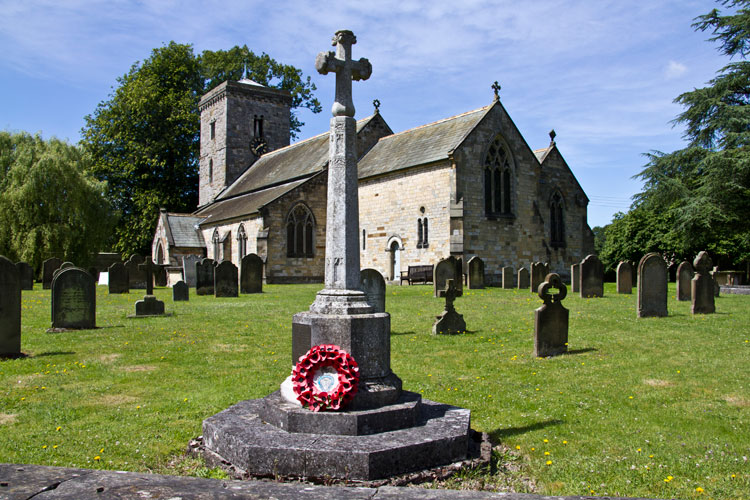 The Memorial Cross outside the Church of All Saints, Hovingham
