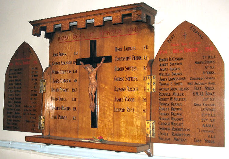 The Roll of Honour in St. Mark's Church, Jarrow