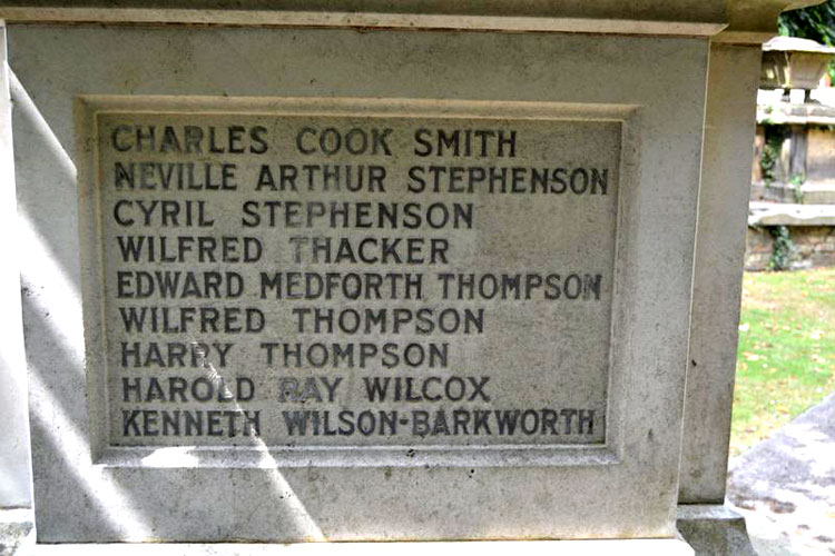 The First World War Commemorations, "S" - "W, on the War Memorial for Kirk Ella and Willerby.